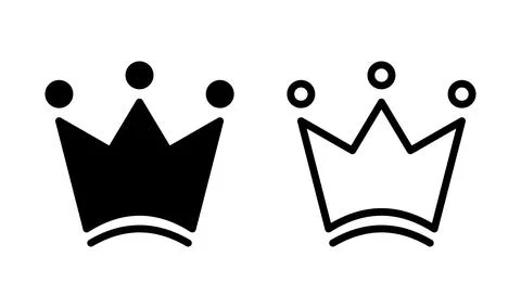 Crown Icon vector. Crown symbol for web site design, Stock Illustration