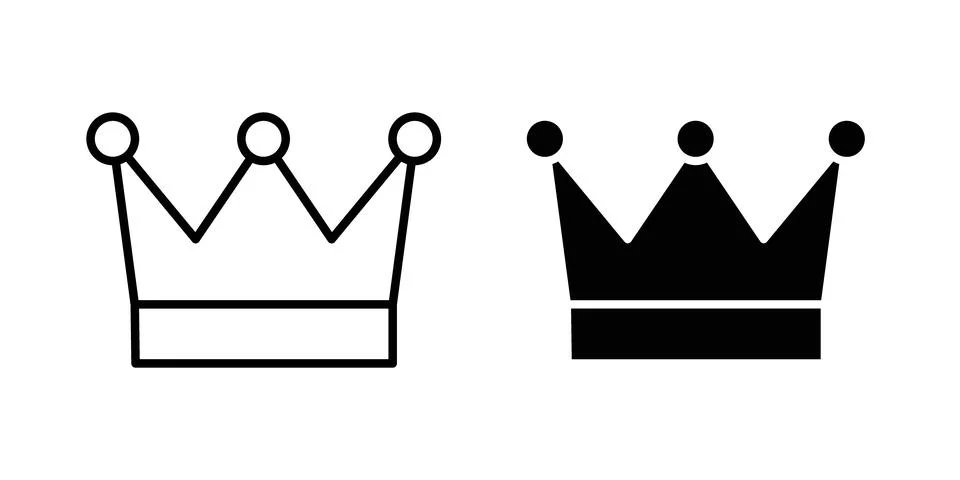 Crown icon vector editable eps10 Stock Illustration