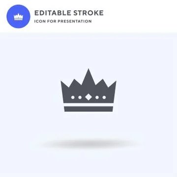 Crown icon vector, filled flat sign, solid pictogram isolated on white, logo  イラスト素材