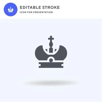 Crown icon vector, filled flat sign, solid pictogram isolated on white, logo Stock Illustration