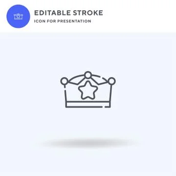 Crown icon vector, filled flat sign, solid pictogram isolated on white, logo Stock Illustration