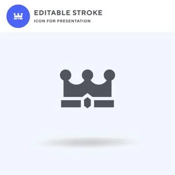 Crown icon vector, filled flat sign, solid pictogram isolated on white, logo Illustrazione stock