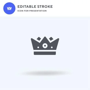 Crown icon vector, filled flat sign, solid pictogram isolated on white, logo Stock Illustration