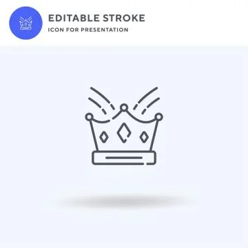 Crown icon vector, filled flat sign, solid pictogram isolated on white, logo Stock Illustration