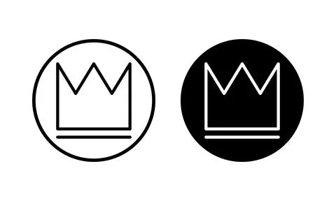 Crown icon vector illustration. crown sign and symbol Stock Illustration