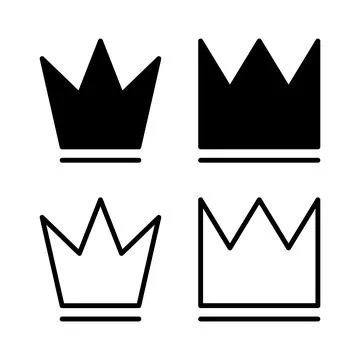 Crown icon vector illustration. crown sign and symbol Illustrazione stock