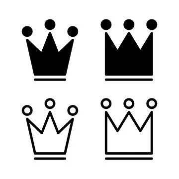 Crown icon vector illustration. crown sign and symbol Stock Illustration
