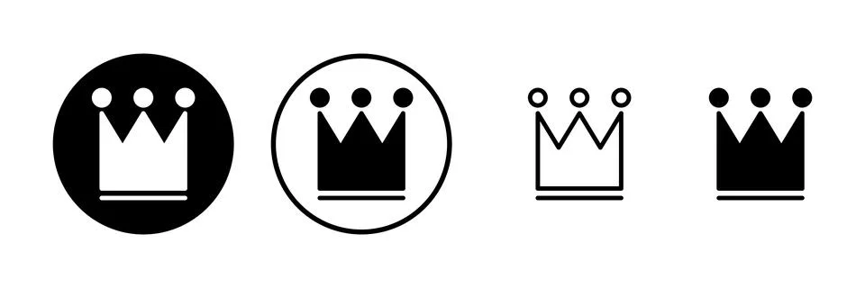 Crown icon vector illustration. crown sign and symbol Stock Illustration