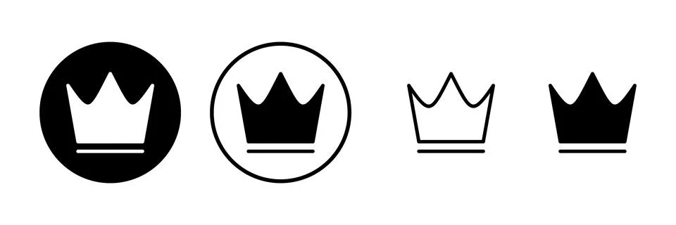 Crown icon vector illustration. crown sign and symbol Stock Illustration