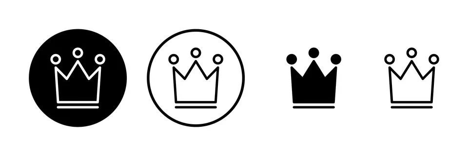 Crown icon vector illustration. crown sign and symbol Stock Illustration