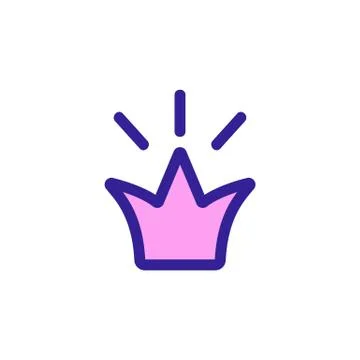 Crown icon vector. Isolated contour symbol illustration 스톡 일러스트