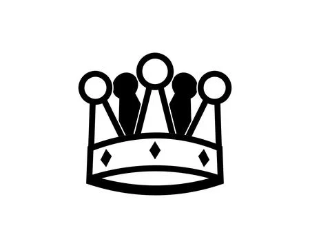 Crown Icon Vector Logo Template Illustration Design Stock Illustration