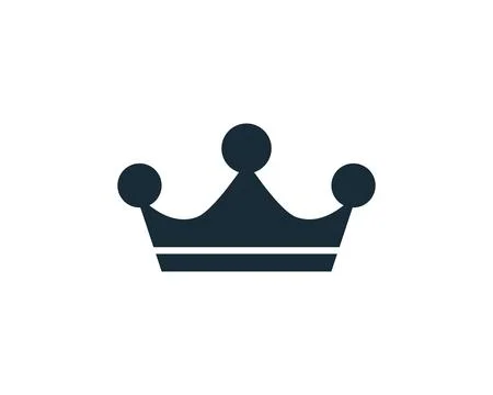 Crown Icon Vector Logo Template Illustration Design Stock Illustration