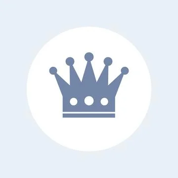 Crown icon, vector pictogram isolated on white Stock Illustration