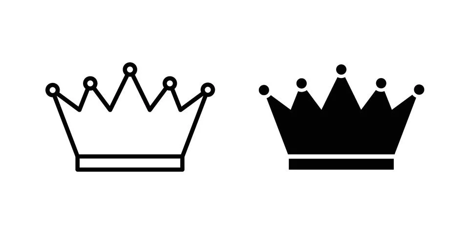 Crown icon for web projects Stock Illustration