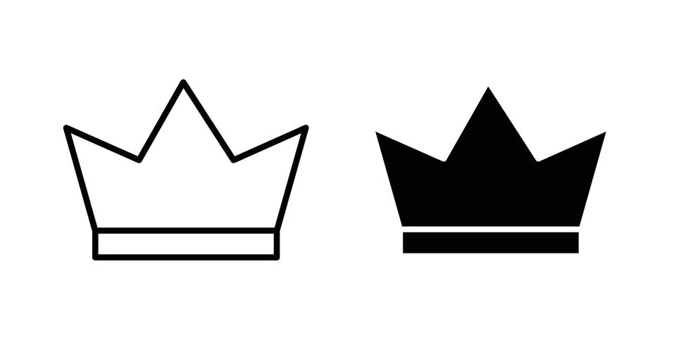 Crown icon for web projects Stock Illustration