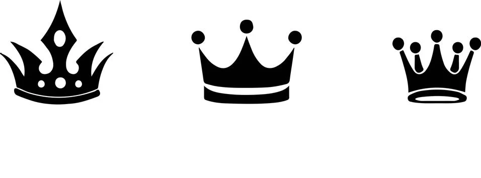 Crown icon on white background Stock Illustration