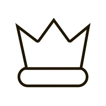 Crown icon on white background. Vector illustration EPS 10. Illustrazione stock