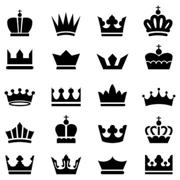 Crown Icons Stock Illustration