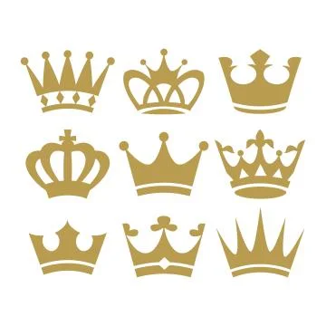 Crown icons Stock Illustration