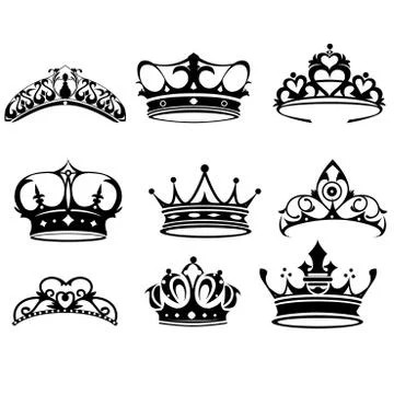 Crown icons Stock Illustration