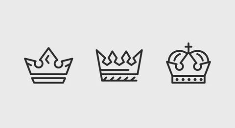 Crown icons Stock Illustration