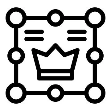 Crown inside flowchart representing vip client management system Illustrazione stock