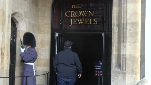 Crown Jewels Entrance Stock Footage