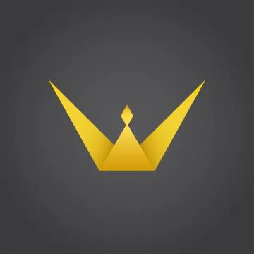 Crown king logo Stock Illustration