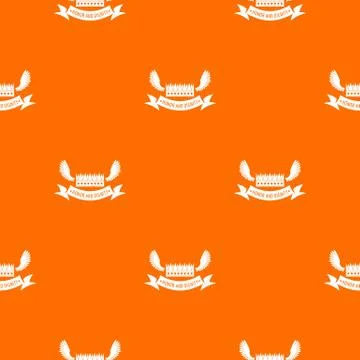 Crown king pattern vector orange Illustrazione stock