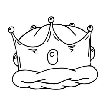 Crown of the king, princess. Vector illustration of cartoon monarch crown. Stock Illustration