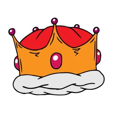 Crown of the king, princess. Vector illustration of cartoon monarch crown. Stock Illustration