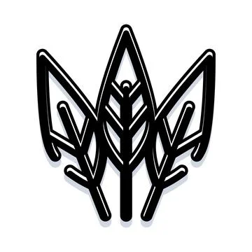 Crown of leaves creative nature symbol icon design Stock Illustration