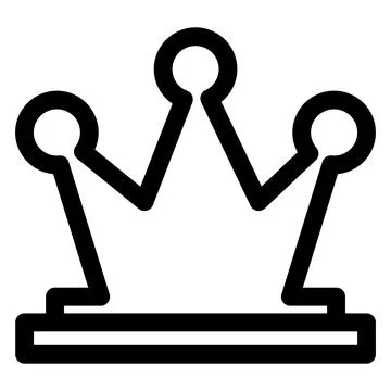 Crown line icon vector illustration isolated on white background Stock Illustration