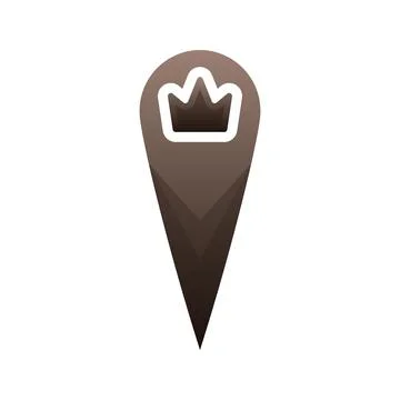 Crown location gradient logo design template icon Stock Illustration