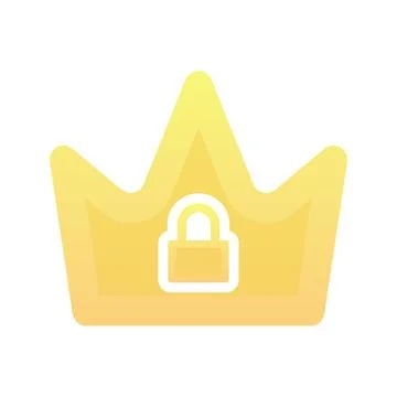 Crown lock gradient logo design template icon Stock Illustration