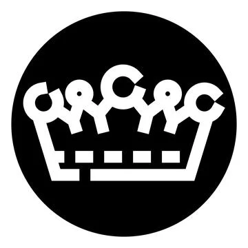Crown logo icon representing power and monarchy Ilustração Stock
