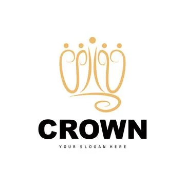 Crown Logo, King And Queen Icon Design, Vector Elegant, Simple, Template Il.. Stock Illustration