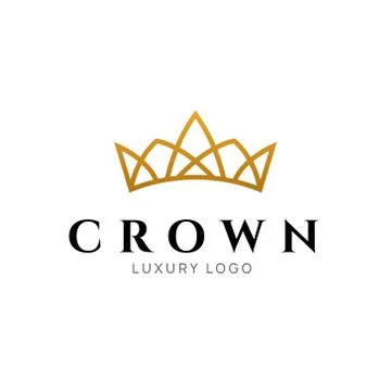 Crown logo king vector royal icon. Queen logotype symbol luxury design Stock Illustration