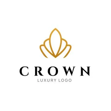 Crown logo king vector royal icon. Queen logotype symbol luxury design Stock Illustration