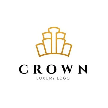 Crown logo king vector royal icon. Queen logotype symbol luxury design Stock Illustration