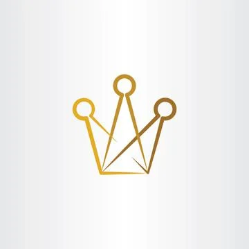 Crown logo symbol element vector icon Stock Illustration