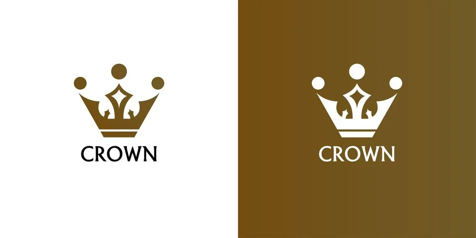 Crown logo template. Crown flat icon. Crown King, Prince, Queen or Princess Stock-Illustration
