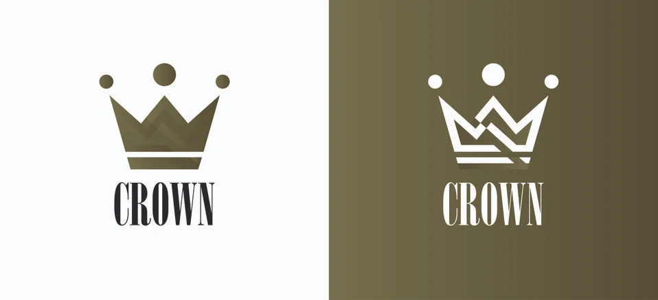 Crown logo template. Crown flat icon. Crown King, Prince, Queen or Princess Stock Illustration