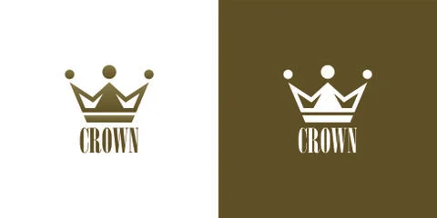 Crown logo template. Crown flat icon. Crown King, Prince, Queen or Princess Stock Illustration