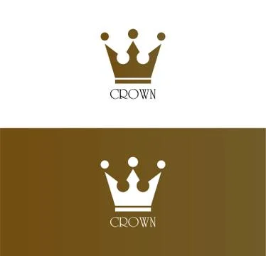 Crown logo template. Crown flat icon. Crown King, Prince, Queen or Princess Stock Illustration