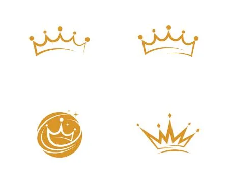 Crown Logo Template vector icon Stock Illustration