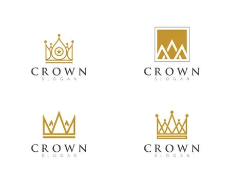 Crown Logo Template vector icon Stock Illustration