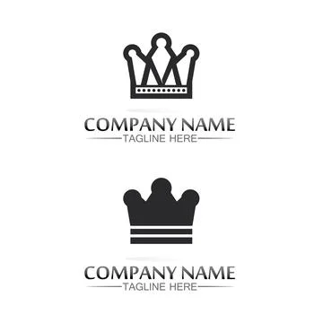 Crown Logo Template vector icon Stock Illustration