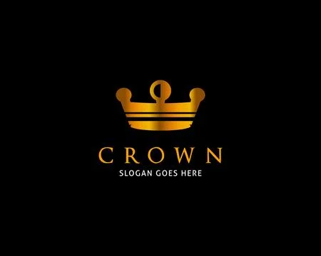 Crown Logo Template Vector Icon Illustration Design Ilustração Stock